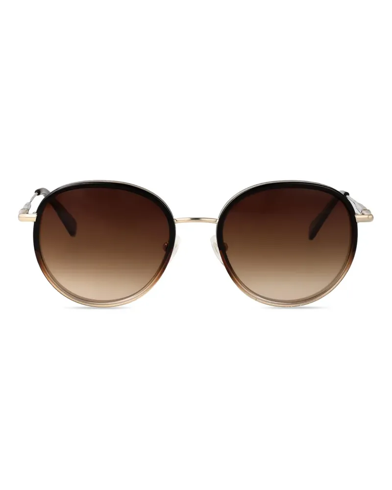 Longchamp Runde Sonnenbrille - Gold Gold