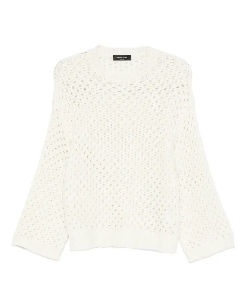 Fabiana Filippi Pullover mit Lochstrickmuster - Nude Nude