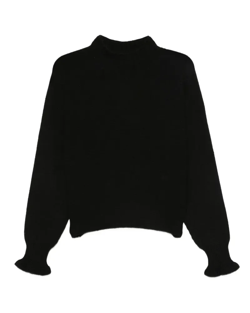 Twin-Set Pullover mit Stehkragen - Schwarz Schwarz