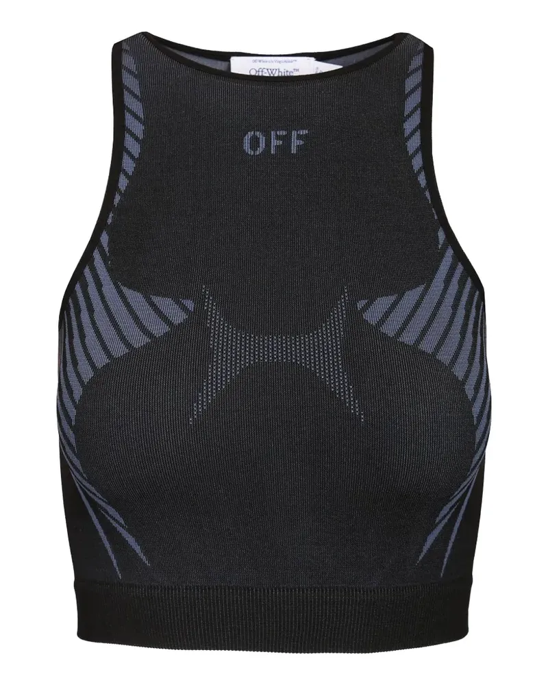 OFF-WHITE Racing seamless-knit sleeveless top - Schwarz Schwarz
