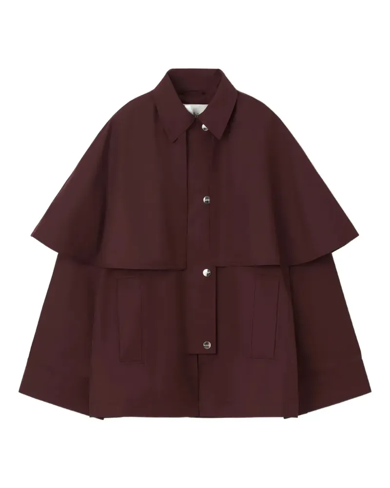 Rodebjer Jacke mit Druckknöpfen und Cape-Detail - Braun Braun