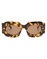 Nanushka Sonnenbrille mit Oversized-Gestell Braun