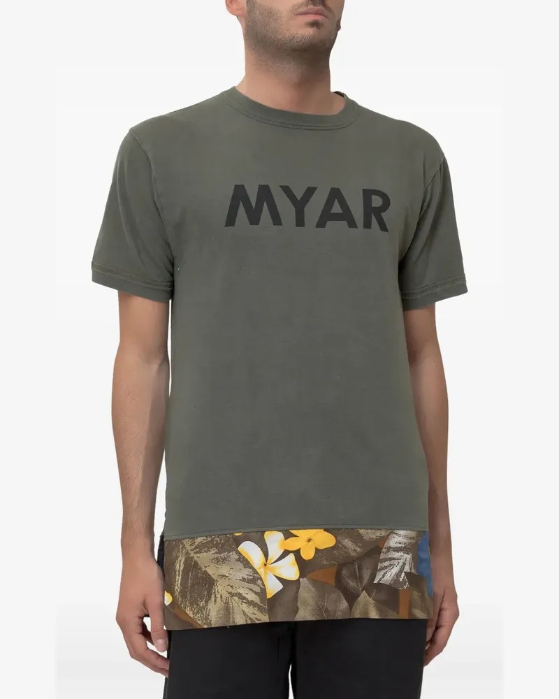MYAR T-Shirt mit Logo-Print - Grün Grün