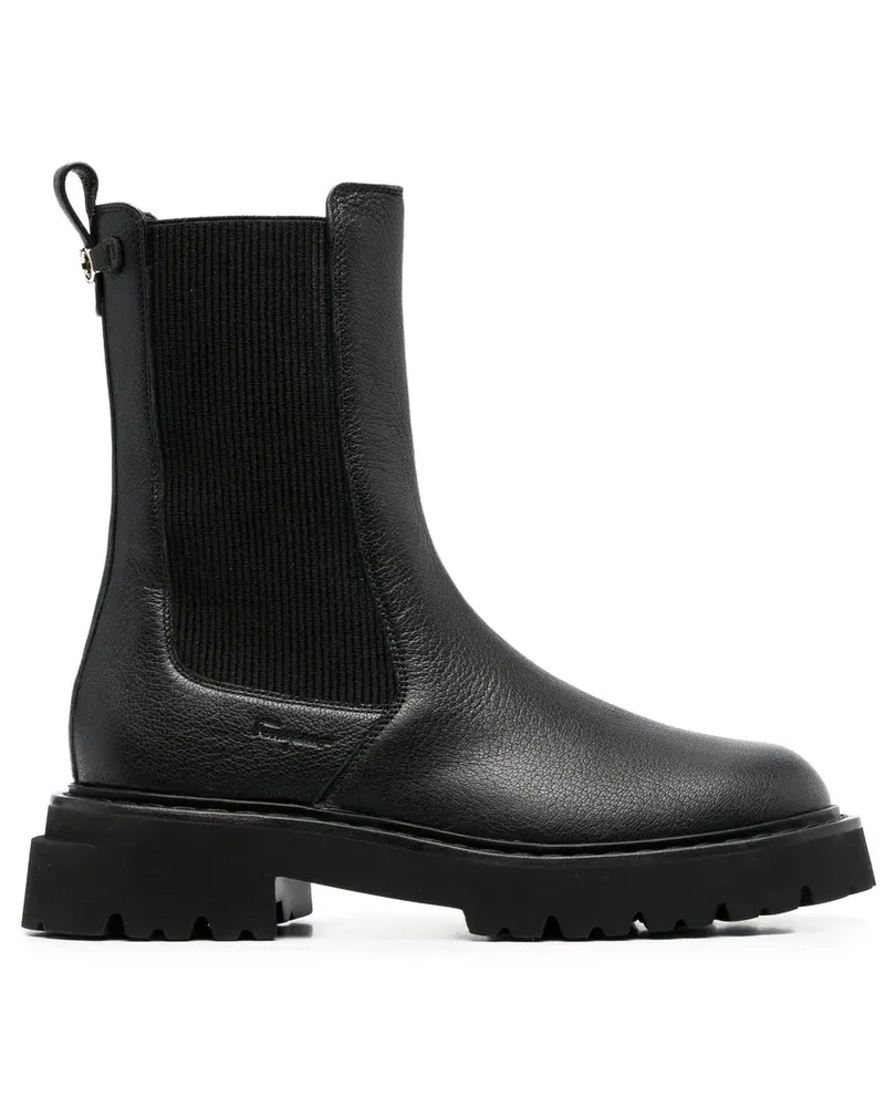 Ferragamo Double Gancini Chelsea-Boots - Schwarz Schwarz