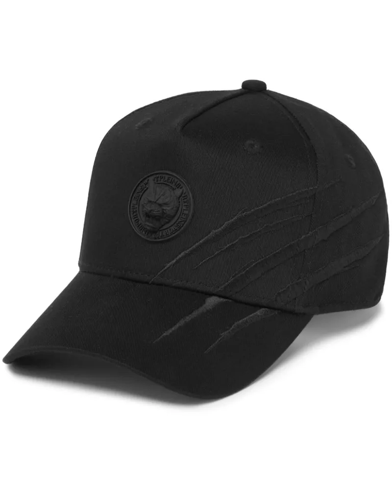 Philipp Plein Scratch Baseballkappe - Schwarz Schwarz