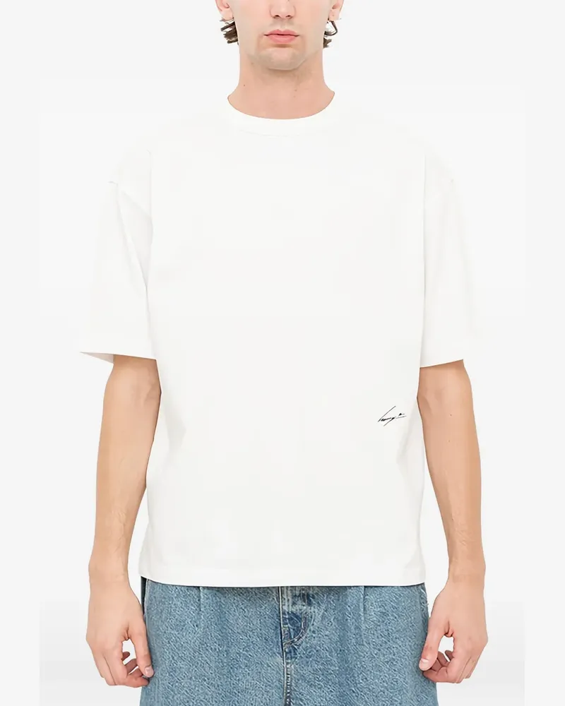 SONGZIO T-Shirt mit gemaltem Patch - Weiß Weiß