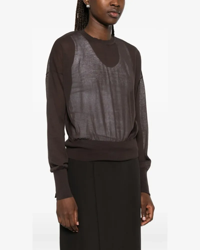 Paloma Wool round-neck long-sleeve sweater - Braun Braun