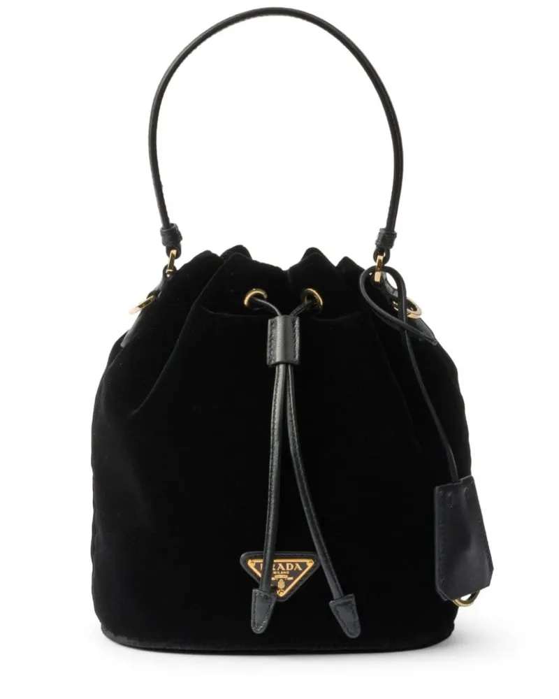 Prada Re-Edition Mini-Tasche aus Samt - Schwarz Schwarz