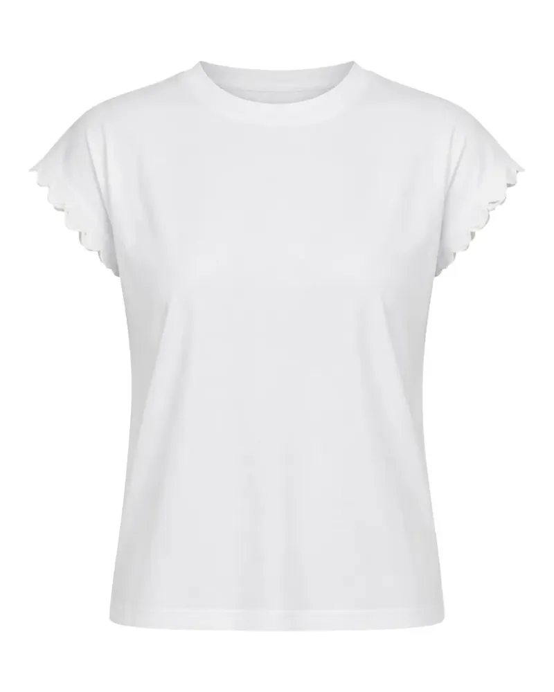 Frame Denim crochet-trim T-shirt - Weiß Weiß