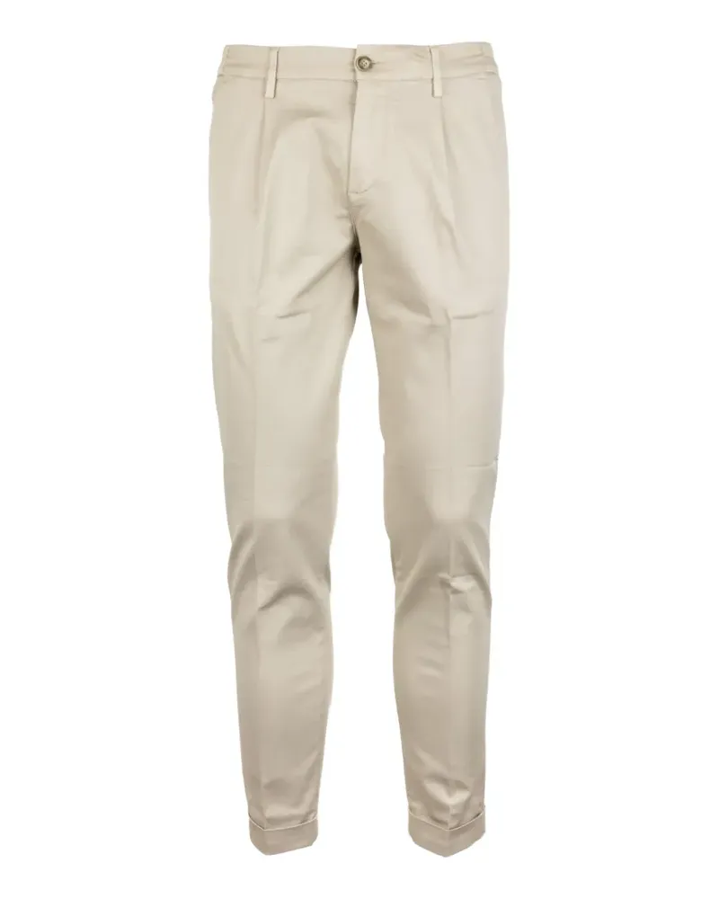 Re-HasH pleated turn-up trousers - Nude Nude