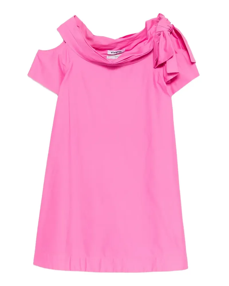 Vivetta bow-detail cold-shoulder mini dress - Rosa Rosa
