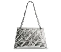 medium Crush quilted shoulder bag - Silber