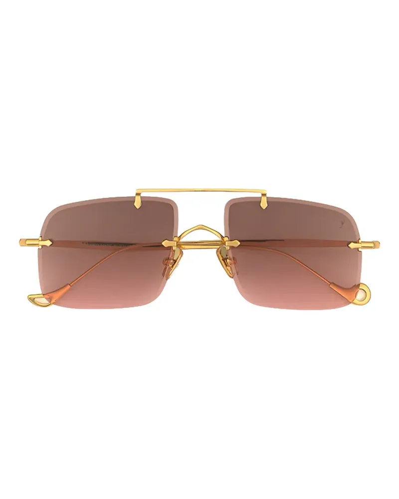Eyepetizer Filangieri Sonnenbrille mit eckigem Gestell - Gold Gold