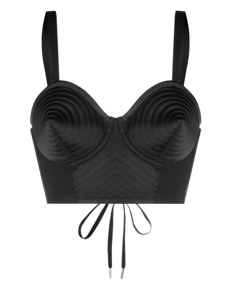 Jean Paul Gaultier BH im Bustier-Style Schwarz