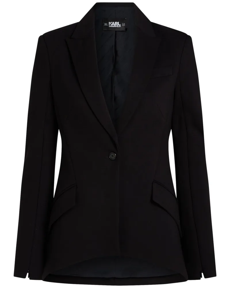 Karl Lagerfeld Einreihiger Blazer - Schwarz Schwarz