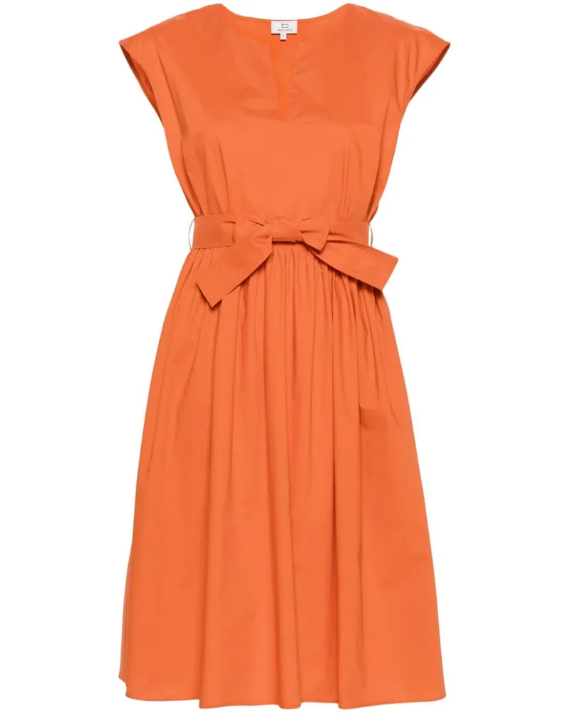 Woolrich Popeline-Kleid mit V-Ausschnitt - Orange Orange
