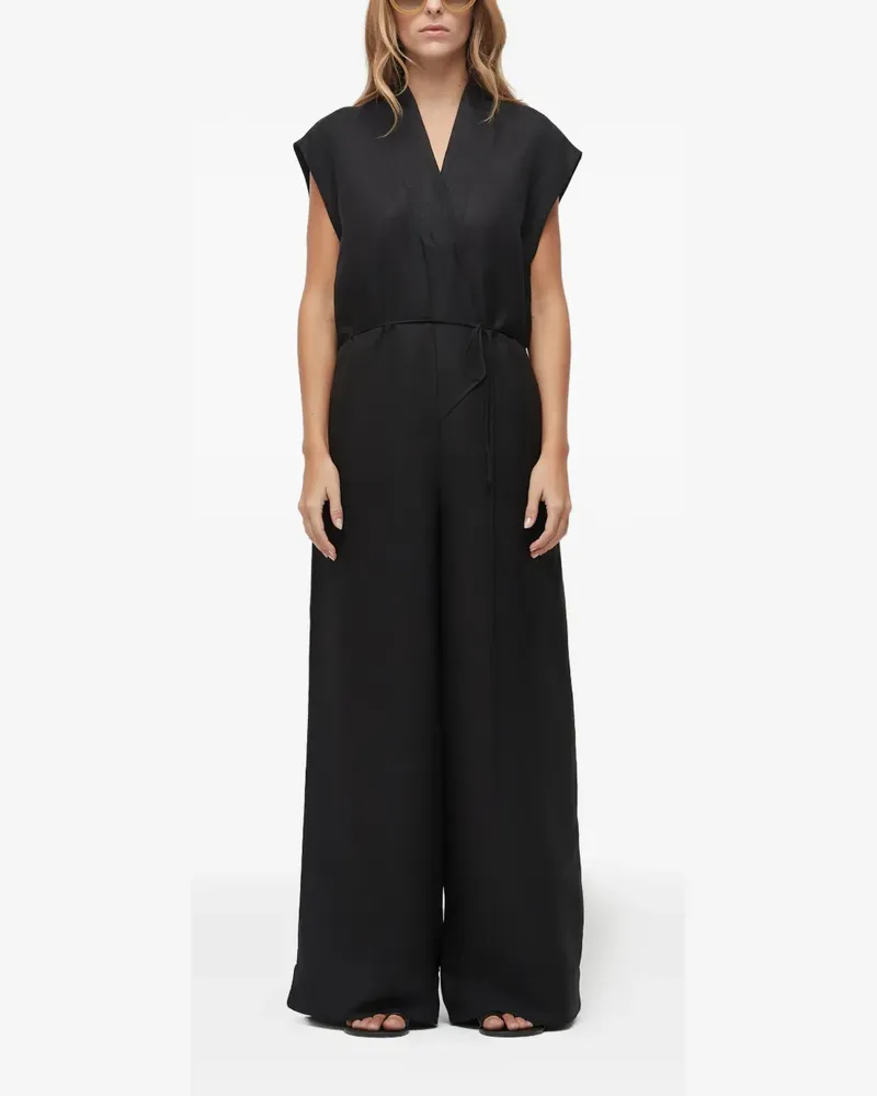 Osklen Gewickelter Jumpsuit mit Reißverschluss - Schwarz Schwarz