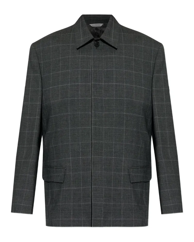 Balenciaga Karierte Jacke - Grau Grau