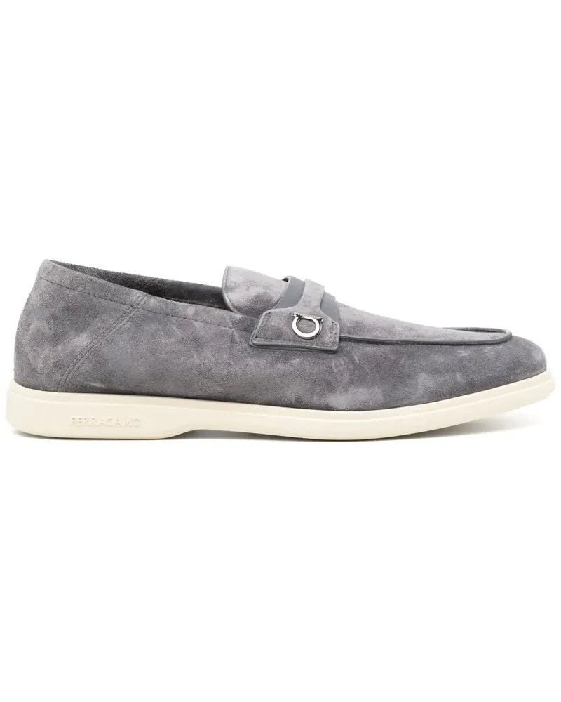 Ferragamo Loafer aus Wildleder - Grau Grau