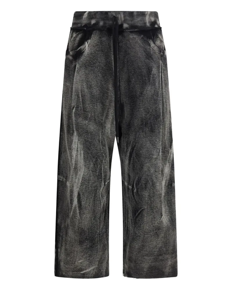 R13 acid-wash trousers - Schwarz Schwarz
