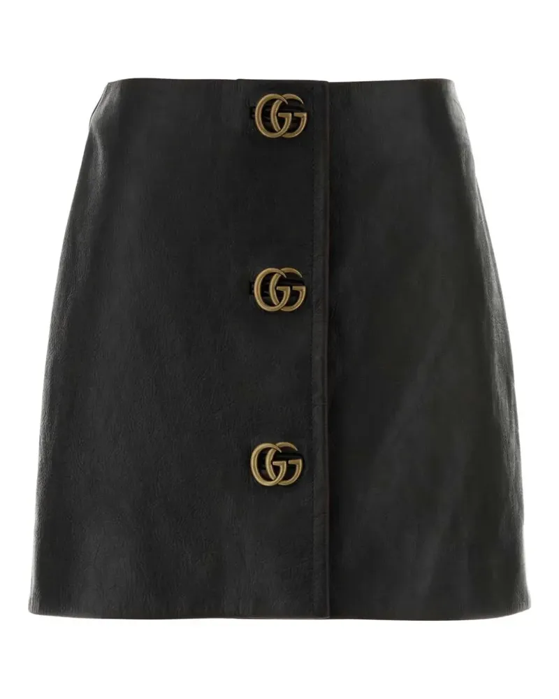 Gucci Minirock aus Leder - Schwarz Schwarz