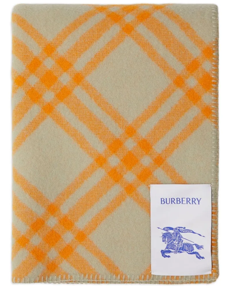 Burberry Decke mit Karomuster Nude