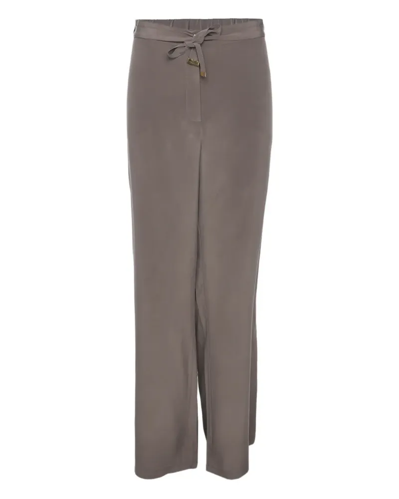 Marina Rinaldi Wide-Leg-Hose mit Kordelzug - Grau Grau