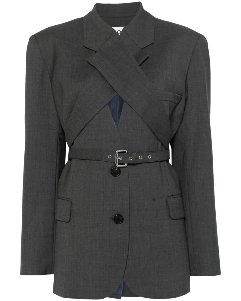 Monse Klassischer Blazer - Grau Grau