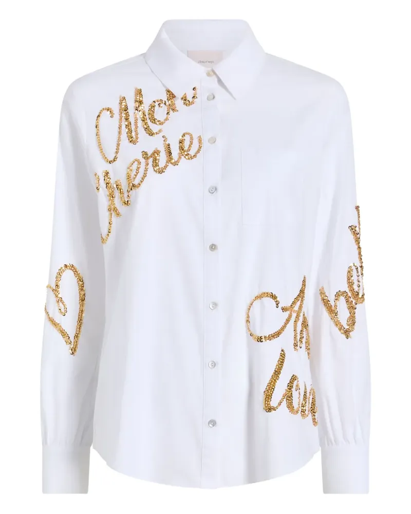 Cinq à Sept Loveletter Bluse - Weiß Weiß