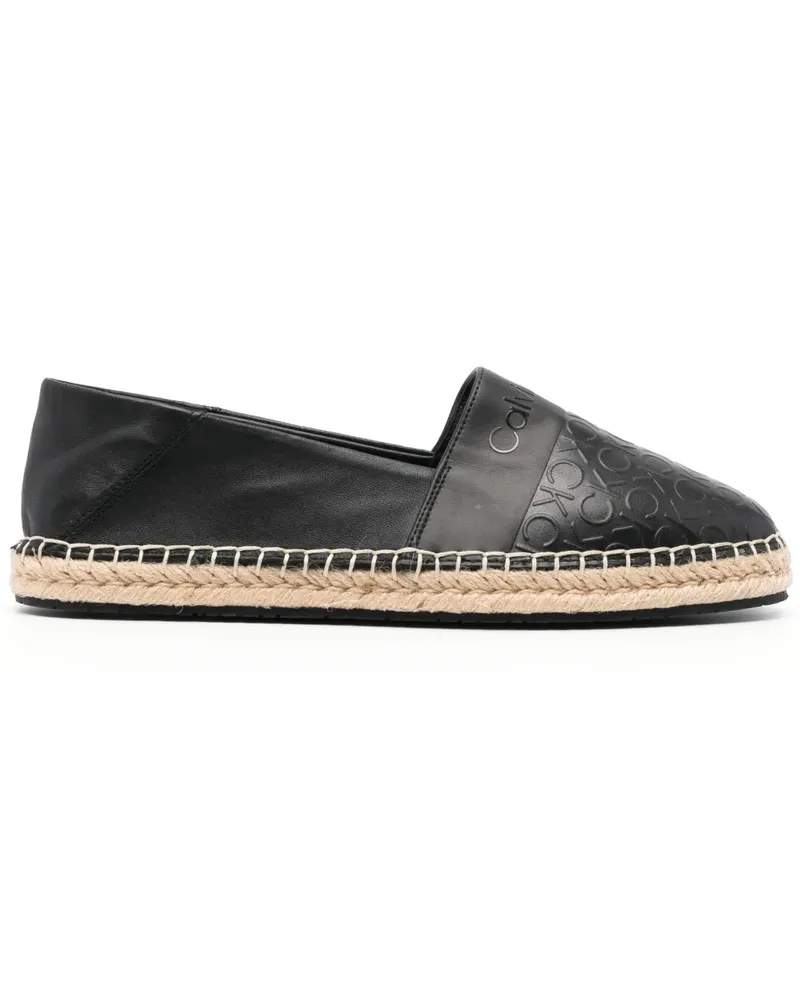 Calvin Klein Espadrilles mit Logo-Prägung - Schwarz Schwarz