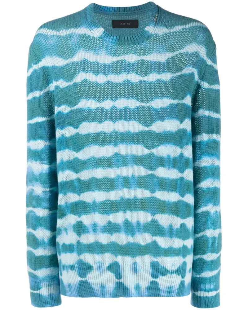 Amiri Kaschmirpullover mit Batikmuster - Blau Blau