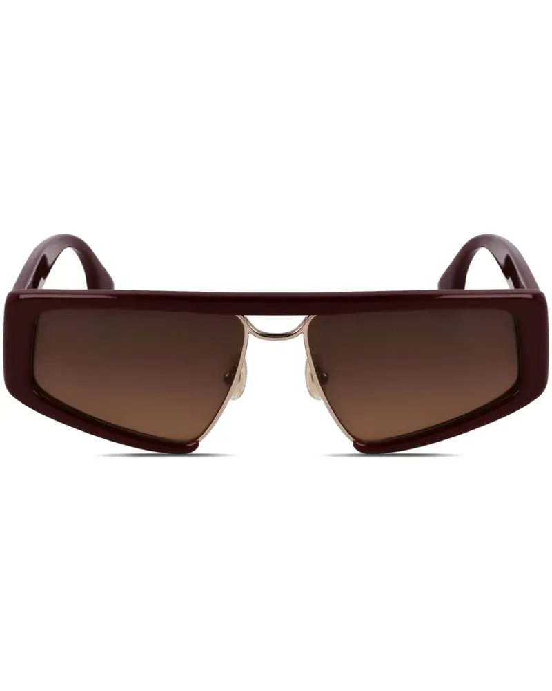 Victoria Beckham Sonnenbrille mit eckigem Gestell - Rot Rot