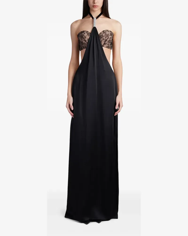 Nuè Amina Maxikleid - Schwarz Schwarz