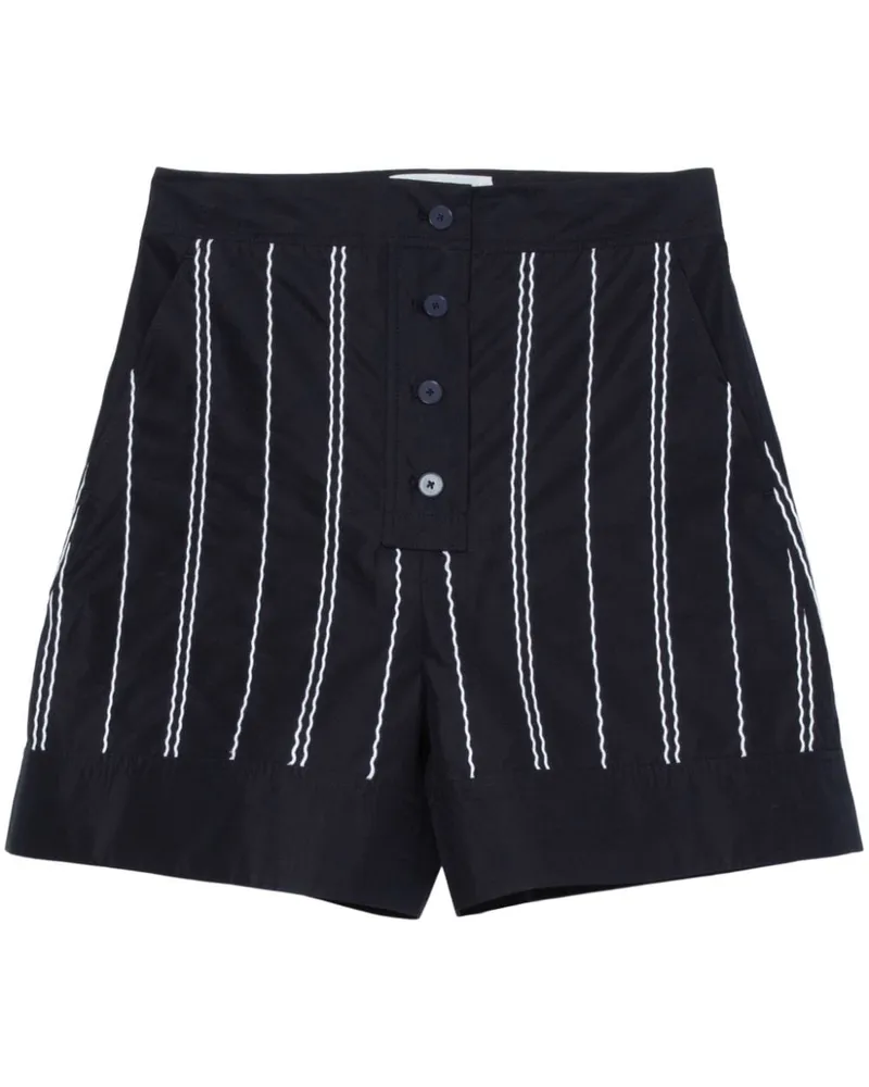 3.1 phillip lim Shorts mit Ziernähten Blau