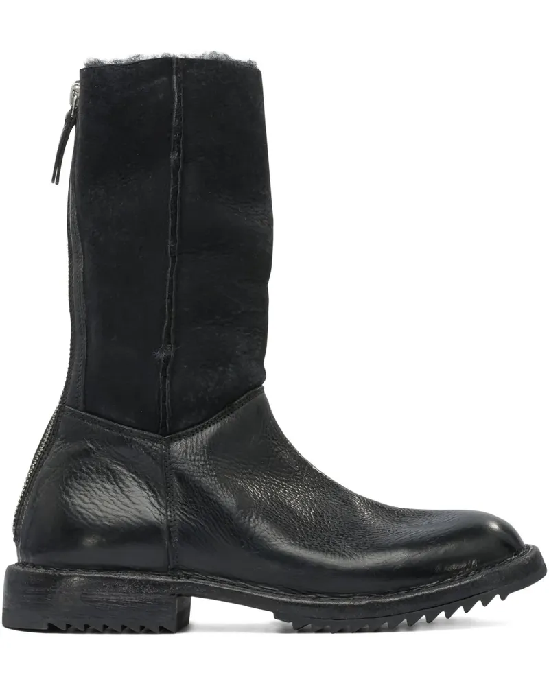 Moma Stiefel mit Shearling-Besatz - Schwarz Schwarz