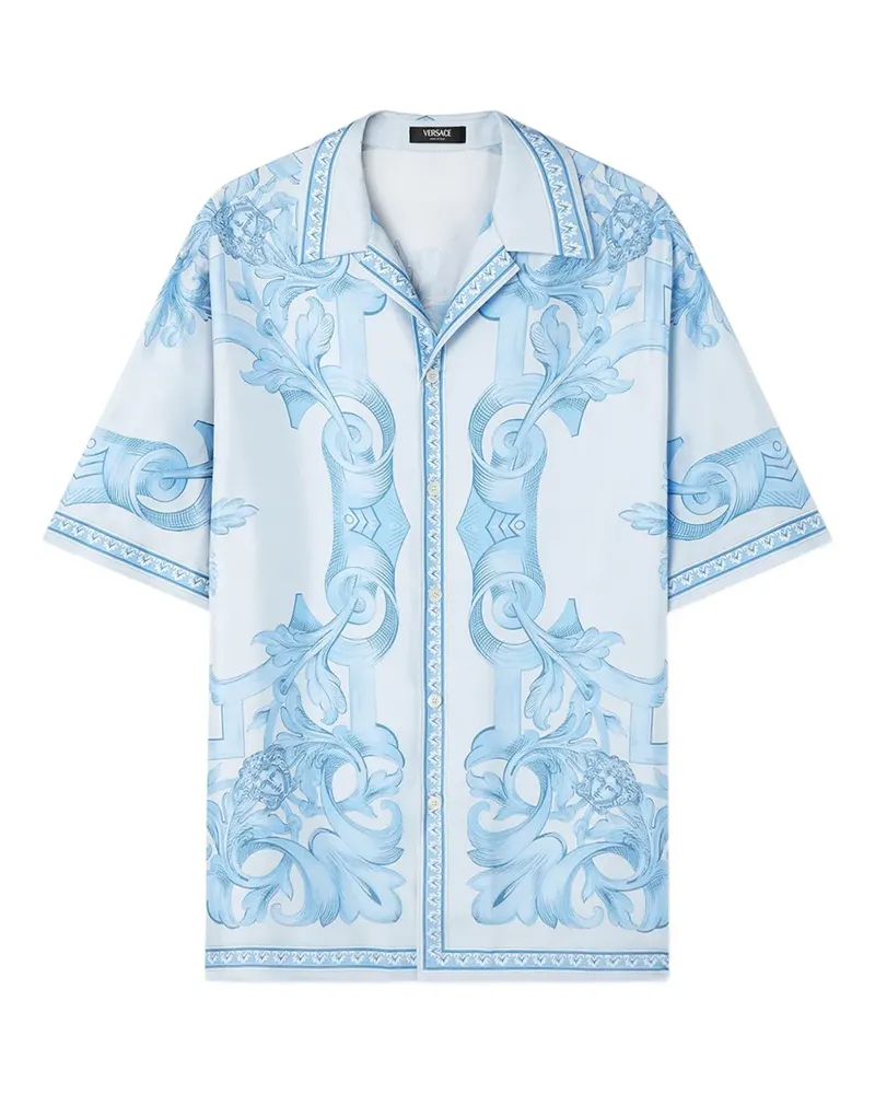 Versace Hemd mit Barocco-Print - Grau Grau
