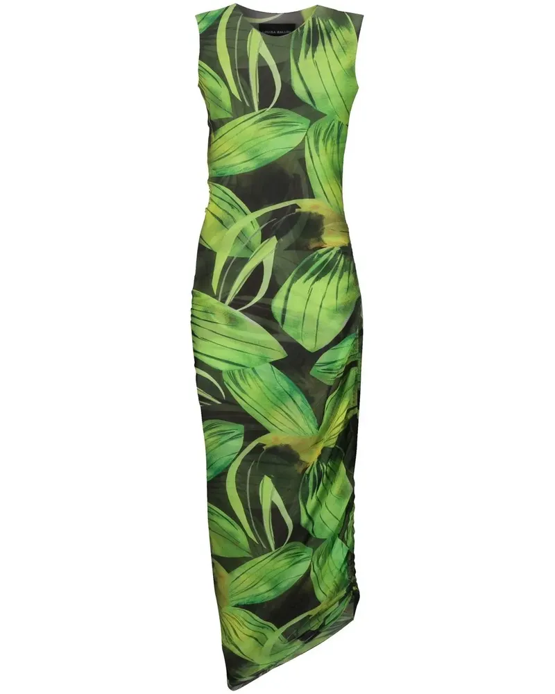 Louisa Ballou 0-0-0-Print Midikleid - Grün Grün