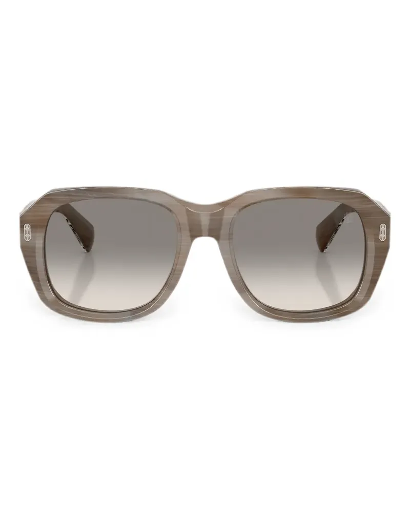 Brunello Cucinelli geometric-frame sunglasses - Braun Braun