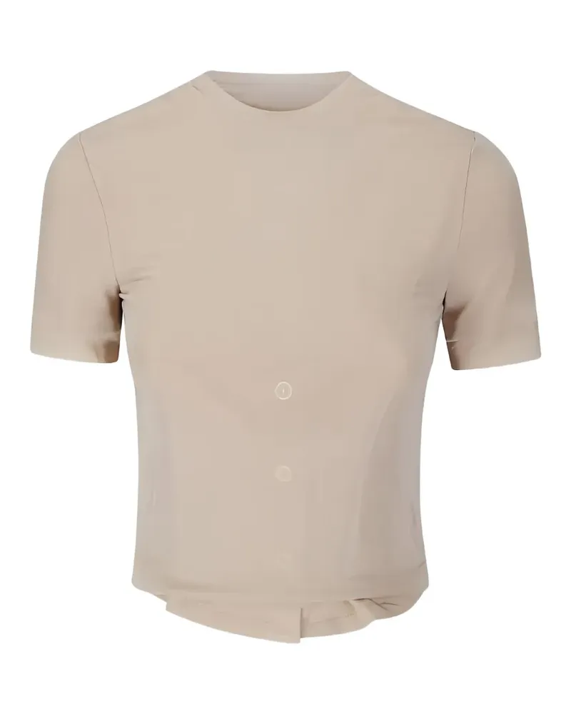 Maison Margiela T-Shirt mit Knopfdetail - Nude Nude