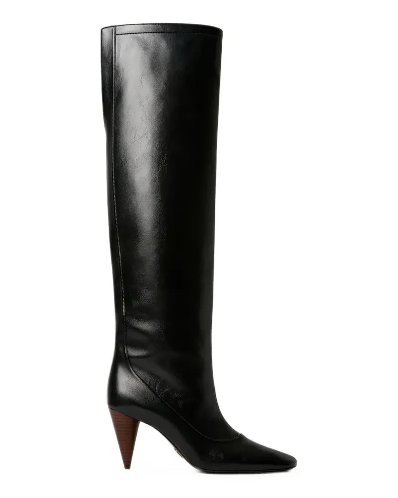 Stella McCartney Overknee-Stiefel mit eckiger Kappe - Schwarz Schwarz