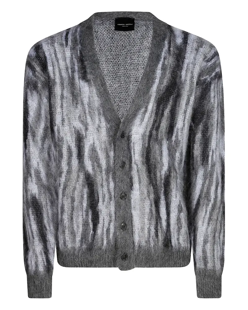 Roberto Collina Cardigan mit V-Ausschnitt - Grau Grau