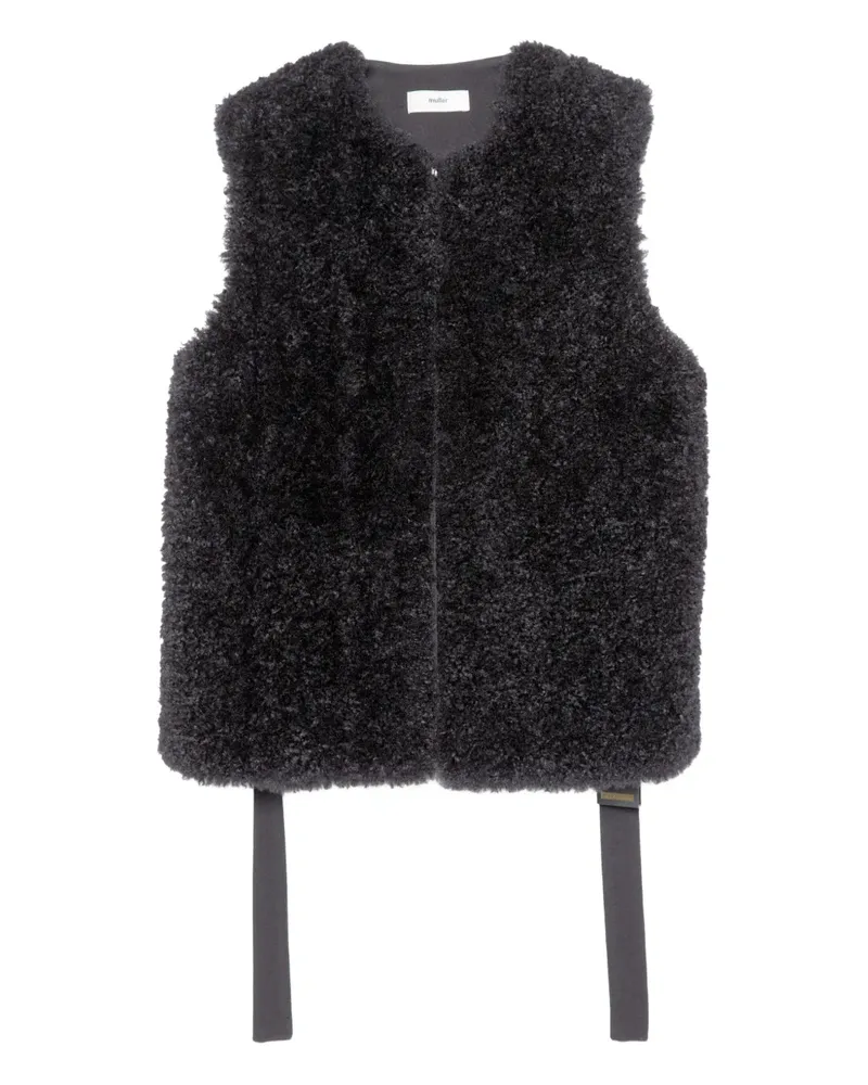 Muller of Yoshiokubo shearling gilet - Schwarz Schwarz