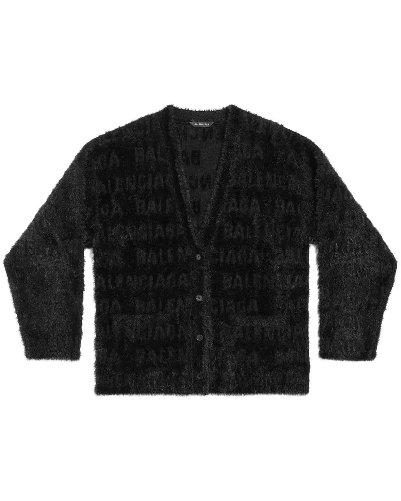 Balenciaga Cardigan mit Logo - Schwarz Schwarz