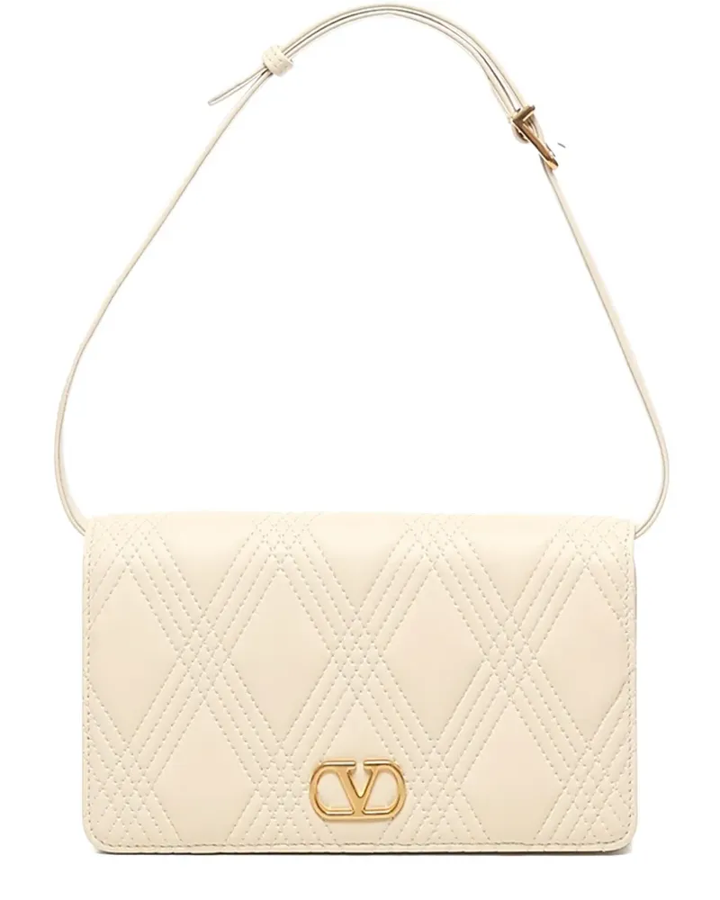 Valentino Garavani Kleine Quiltie 67 Schultertasche - Nude Nude
