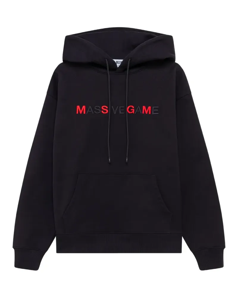 MSGM Hoodie mit Kängurutasche - Schwarz Schwarz