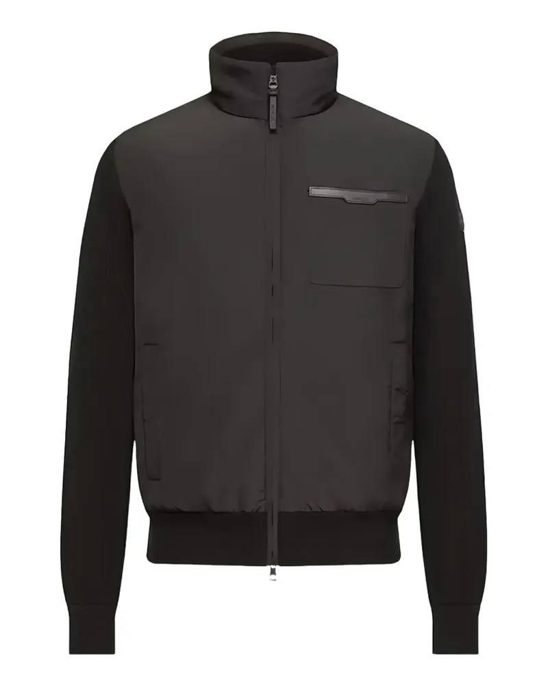 Moncler padded rib-knit cardigan - Schwarz Schwarz