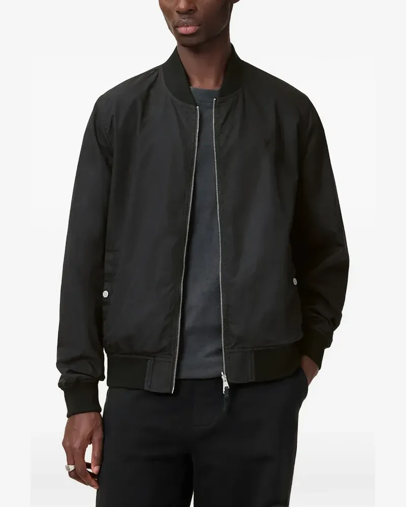 AllSaints Bomberjacke mit Logo-Stickerei - Schwarz Schwarz