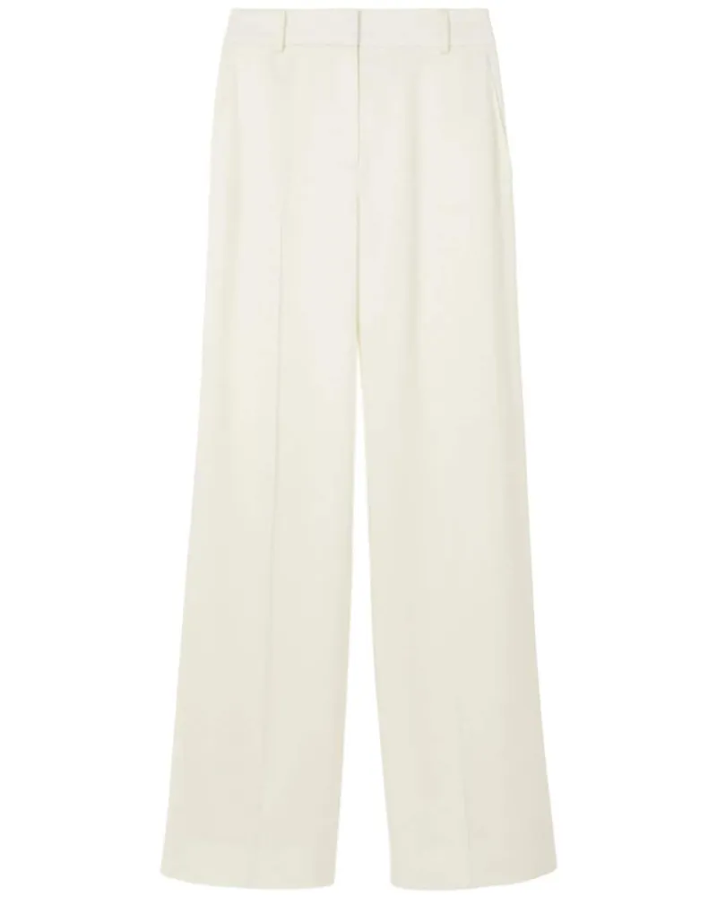 Burberry Weite Hose mit Satin-Finish - Weiß Weiß