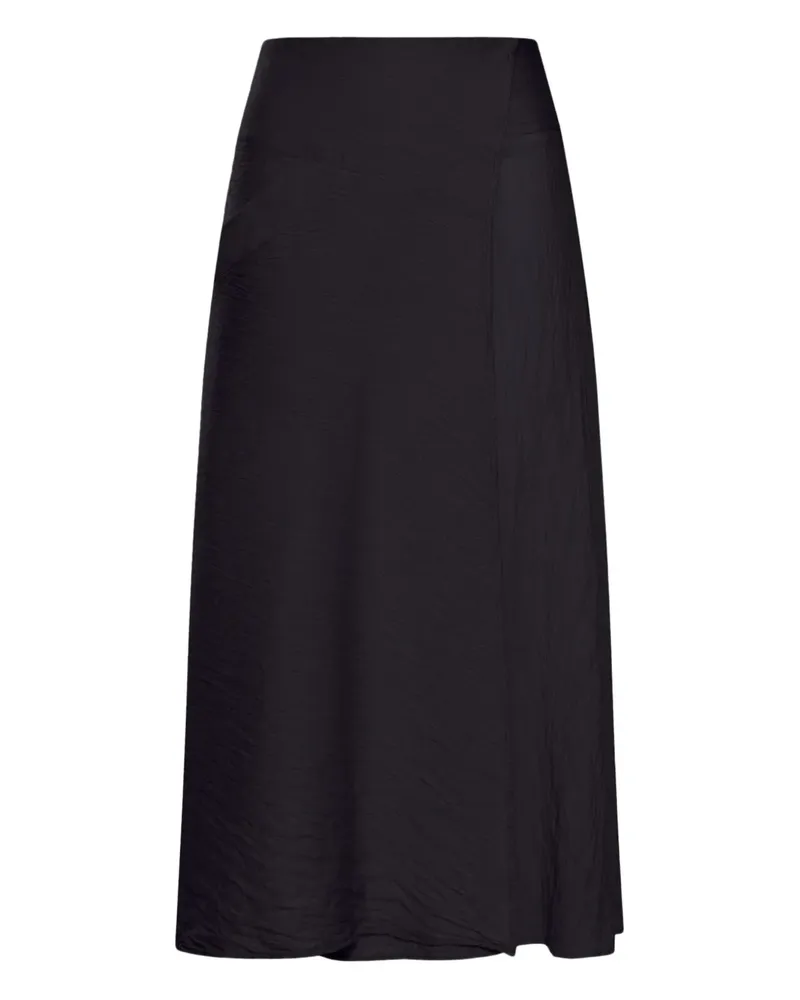 TRANSIT Maxirock mit Knitteroptik - Schwarz Schwarz