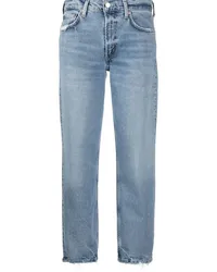 AGOLDE Gerade Cropped-Jeans Blau